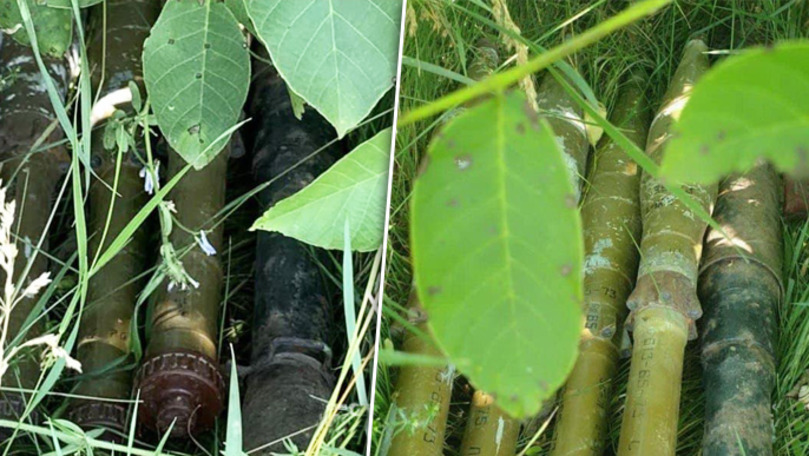 В Комрате в лесополосе нашли гранатомёт с боеприпасами. Коллаж: Point.md.