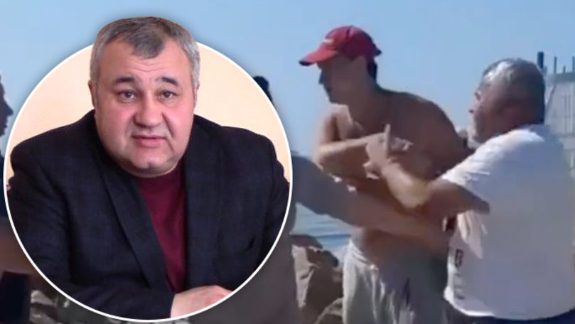 Viceprimarul de Bălți, filmat cum se bate pe o plajă din Zatoka