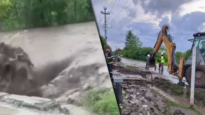 Imagini cu dezastrul provocat de ploile cu grindină din România