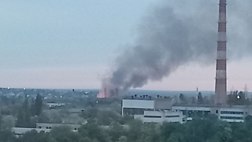 Incendiu puternic la Tiraspol: A ars o gunoiște