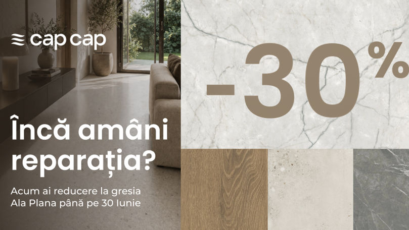 CapCap: Nu amâna renovarea. –30% reducere la gresia Ala Plana Ⓟ