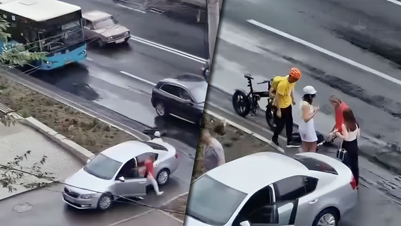 Accident în Capitală: O femeie pe trotinetă, lovită de un automobil