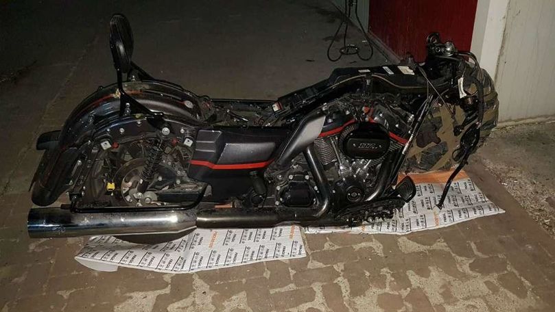 Explicația moldoveanului prins cu o motocicletă Harley furată din Italia