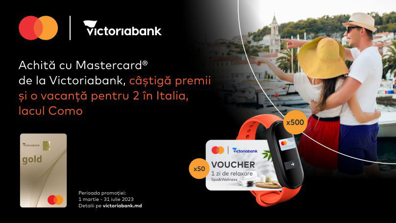 Achită cu Mastercard de la Victoriabank și câștigă premii de valoare Ⓟ