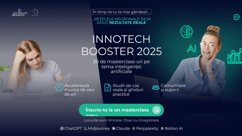 InnoTech Booster 2025: Masterclassuri despre inteligența artificială Ⓟ