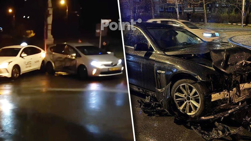 В Кишинёве водитель BMW без прав устроил ДТП: два человека в больнице.