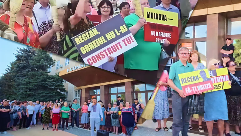 Protest la Orhei: Oamenii, indignați de vizita lui Dorin Recean
