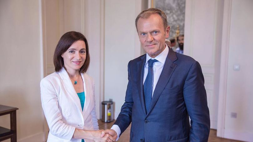 Sandu, discuţie cu Tusk: Vom elabora o listă de necesităţi urgente