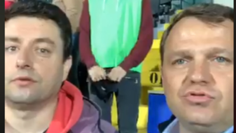 Năstase s-a filmat cum intonează imnul la meciul Moldova-Albania