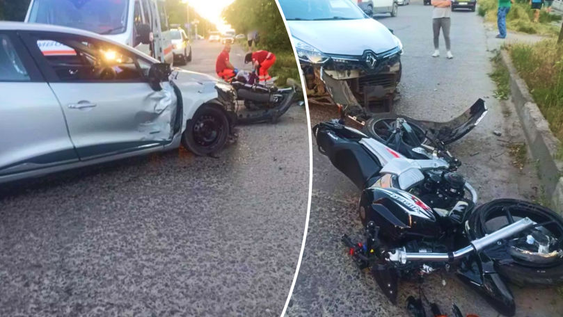 Accident rutier la Bălți: Doi tineri de 18 ani, transportați la spital