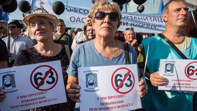 3.000 de persoane au manifestat la Moscova împotriva reformei pensiilor