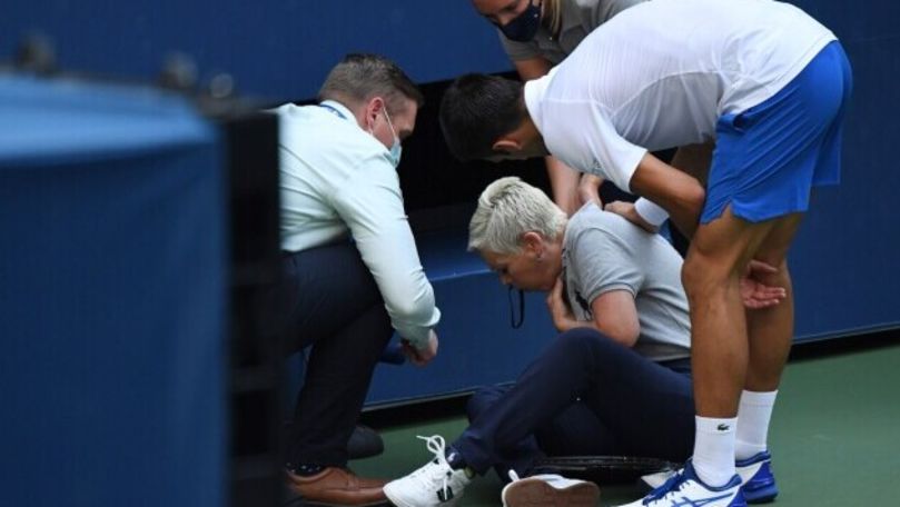 Ce a păţit femeia arbitru care a fost lovită de Djokovici la US Open