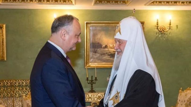 Igor Dodon i-a transmis un mesaj de Paște patriarhului Kiril