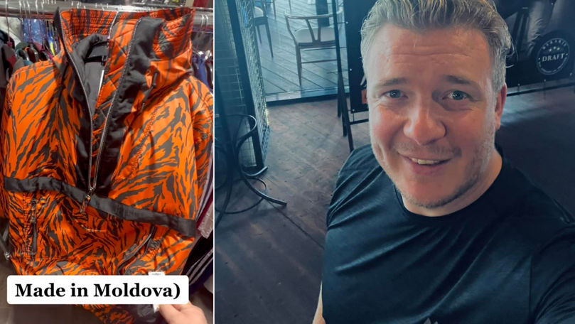 Молдавский певец Алексей Ботнарчук в ФРГ приценился к куртке Made in Moldova. 