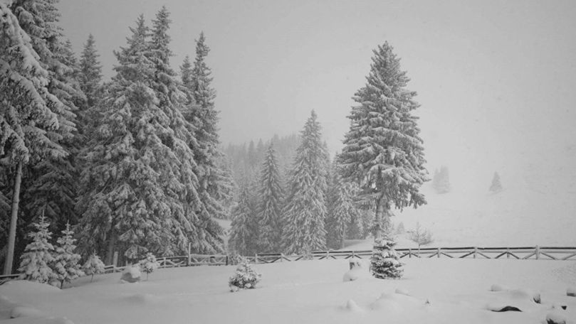 Imagini de poveste: În România ninge în luna iulie