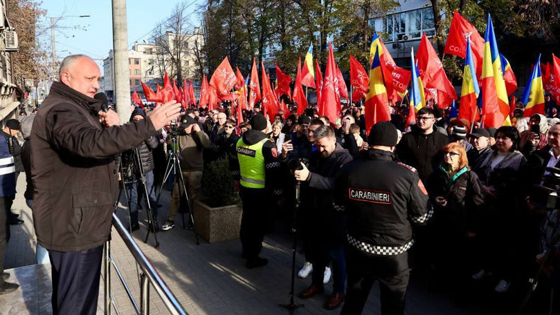 Protestul PSRM în fața CEC. Dodon: Vrem dreptate. Jos Maia Sandu