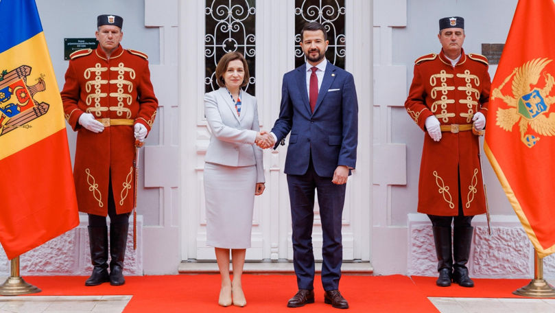 Maia Sandu: R. Moldova și Muntenegru merg pe același drum spre UE