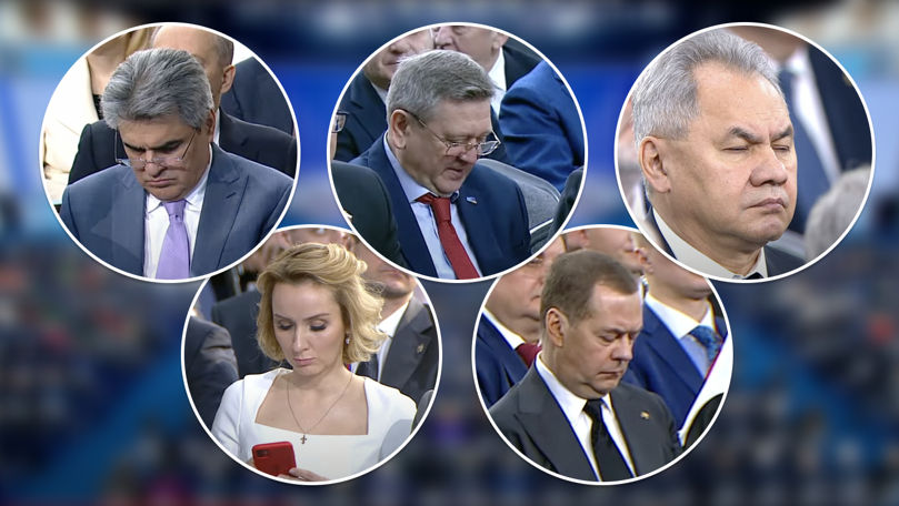 Politicienii de la Kremlin au ațipit în timpul discursului lui Putin