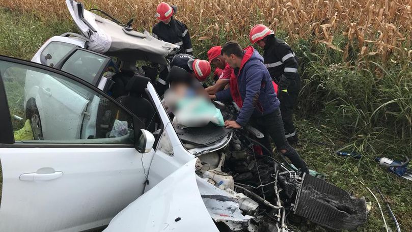 Accident cu 4 morți în România, surprins de o cameră de bord