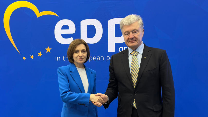 Poroșenko a discutat cu Sandu despre contracararea planurilor Rusiei
