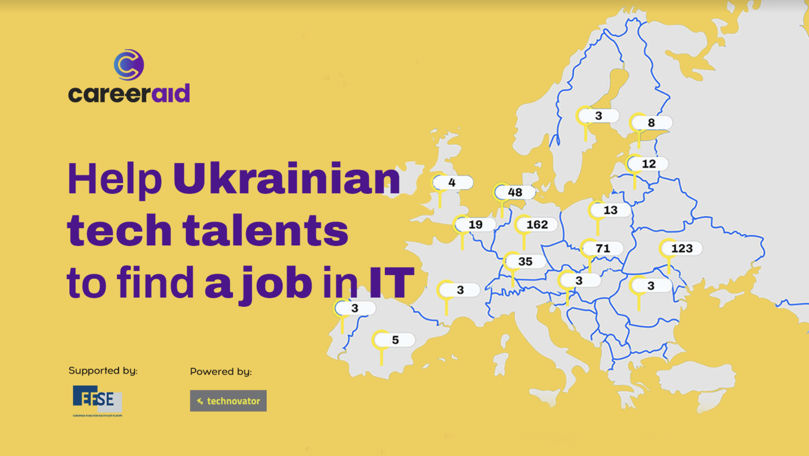 Careeraid - platforma care conectează talentele din Ucraina și companiile din Europa Ⓟ
