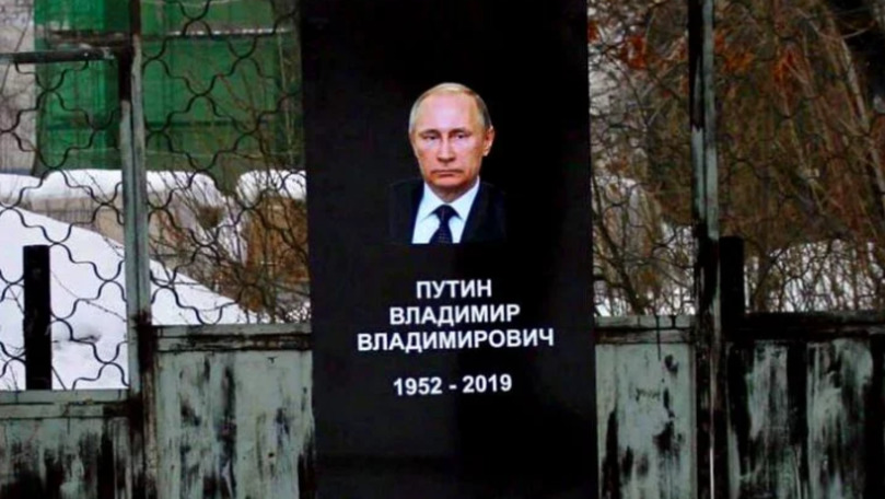 Activistul care a făcut o piatră funerară cu Putin, arestat