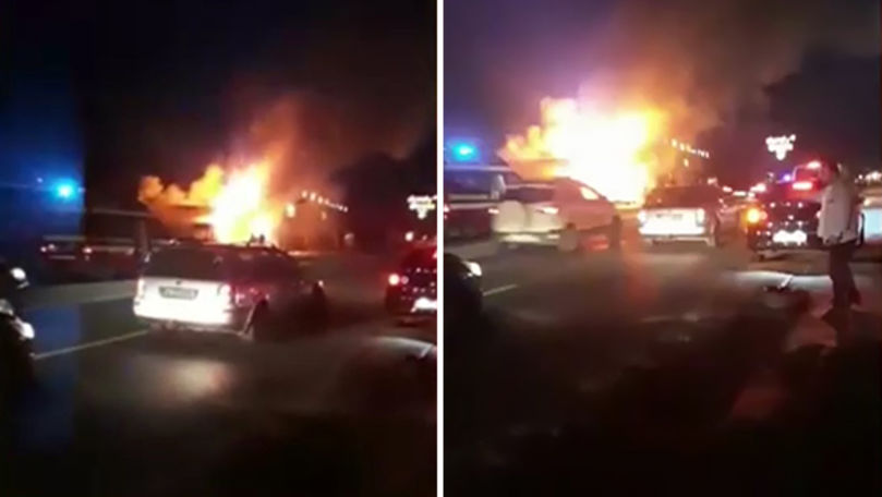 Un restaurant a ars din cauza neatenției unui șofer