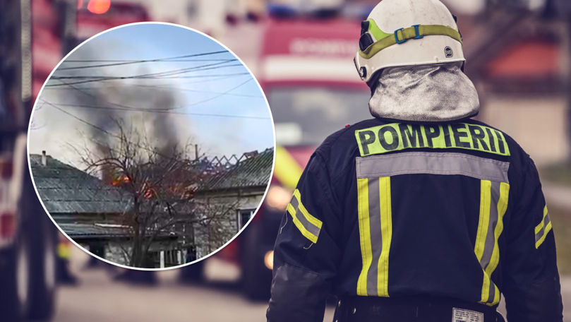 Incendiu la Schinoasa: A ars acoperișul unei case