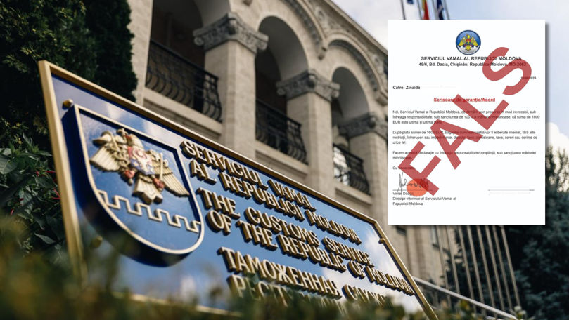 Serviciul Vamal atenționează: În spațiul public circulă un document fals