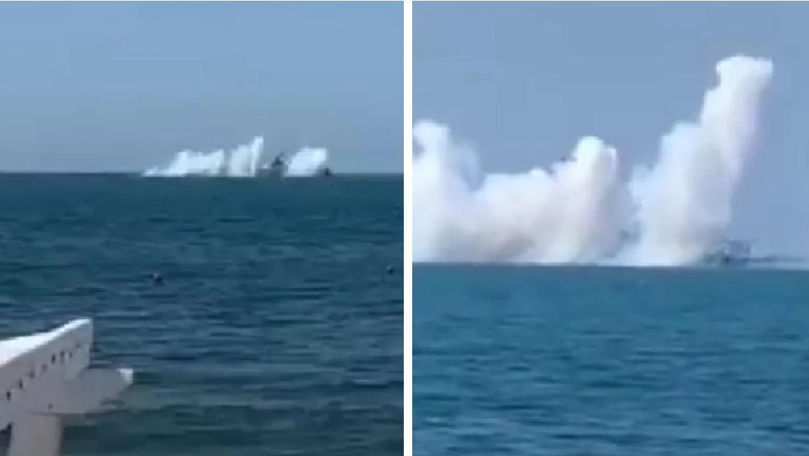 Fum dens, surprins pe o navă rusească. Expert: Au vrut să se ascundă