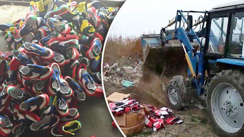 Încălțăminte și haine noi, distruse în loc să fie donate în Moldova