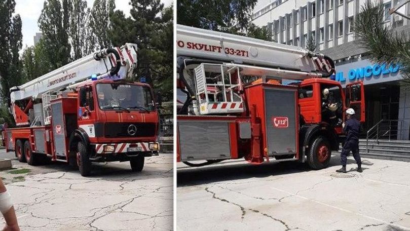 Incendiu la Institutul Oncologic: Mai multe autospeciale au intervenit