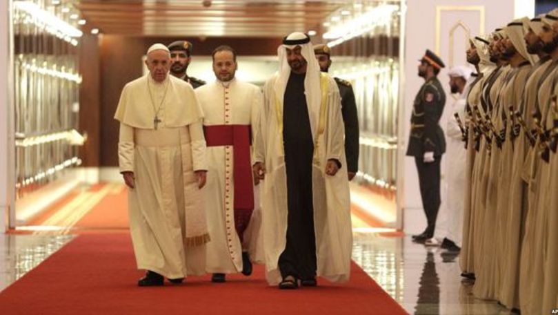 Papa Francisc, vizită istorică în Emiratele Arabe Unite