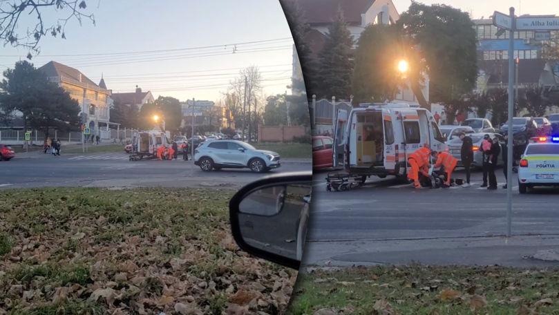 Accident în Chișinău: Un tânăr pe trotinetă electrică, lovit de o mașină