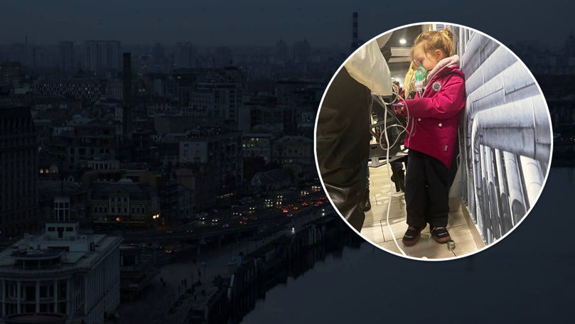 Imaginea zilei din Kievul rămas fără energie electrică