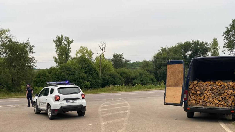 Un bărbat care transporta lemne fără acte de proveniență, documentat