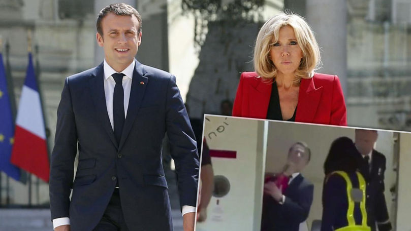 Emmanuel Macron neagă că soția sa l-ar fi lovit peste față: A glumit