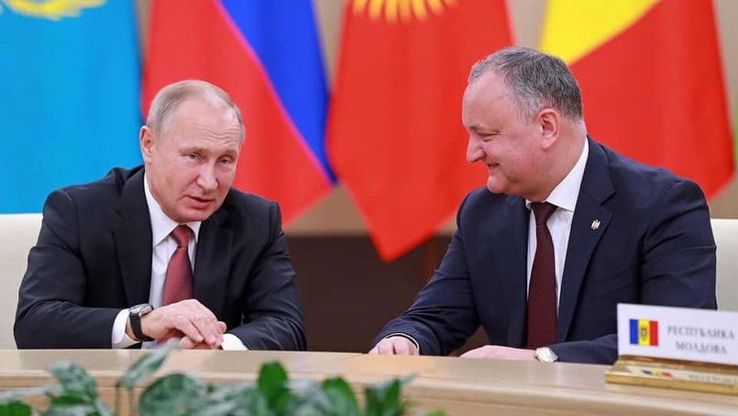 Dodon i-a adresat un mesaj lui Putin cu ocazia zilei de naștere