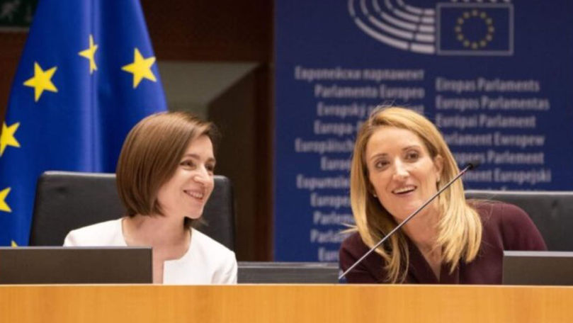 Președinta Parlamentului European a ajuns la Chișinău