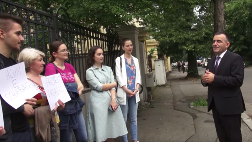 Protest de susținere a guvernului Sandu la București