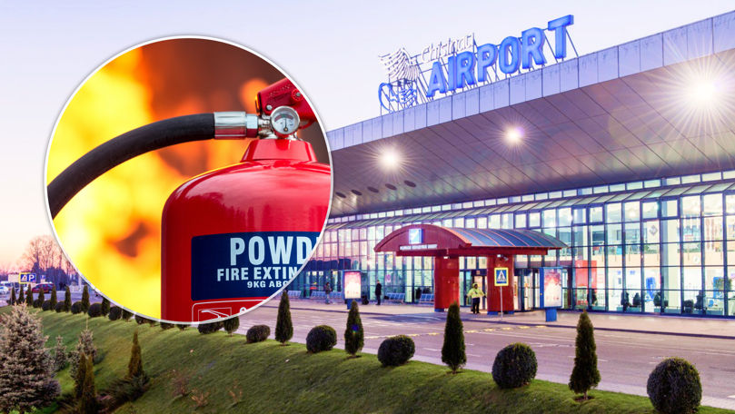 Un stingător a explodat la Aeroportul Chișinău: Ce spun autoritățile