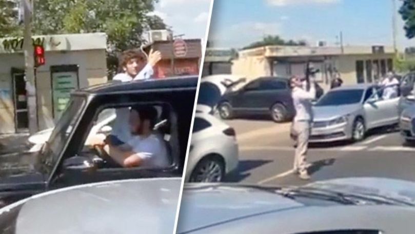 Scene ca în filme: Un nuntaş a tras focuri în plină stradă la Odesa