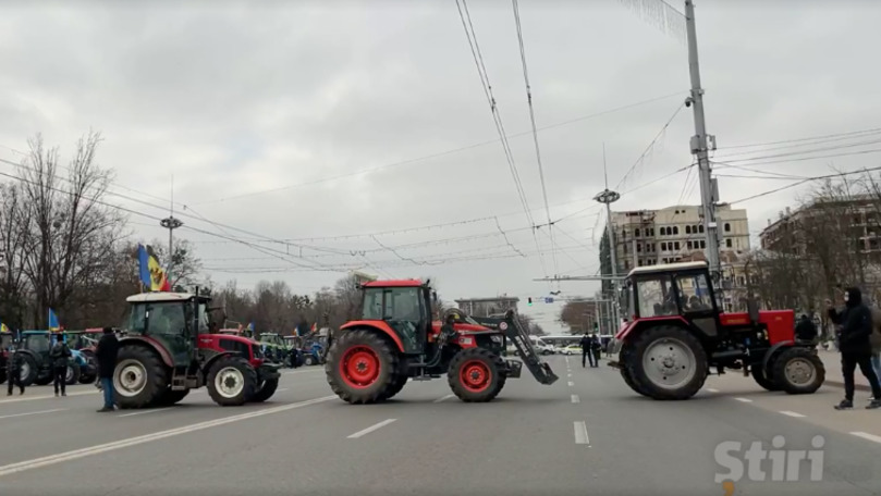 Protest în PMAN: Fermierii au blocat circulația pe Ștefan cel Mare