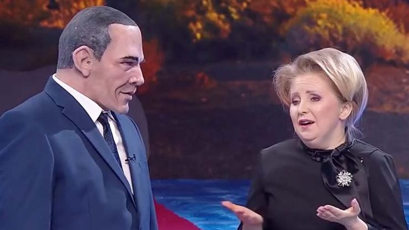 Parodie: Viorica Dăncilă, întâlnire la nivel înalt cu Barack Obama