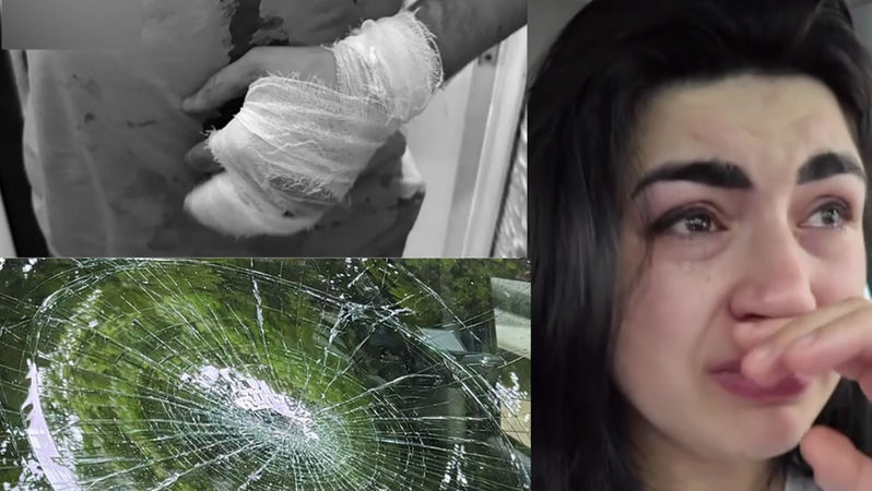Conflictul dintre taximetristul rănit și pasageri, filmat de o cameră