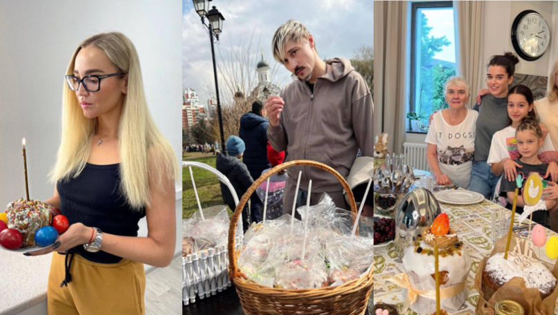 Cum au sărbătorit Paștele unele vedete din Rusia