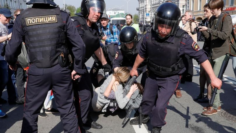 Moscova: Autoritățile devin din ce în ce mai agresive cu protestatarii