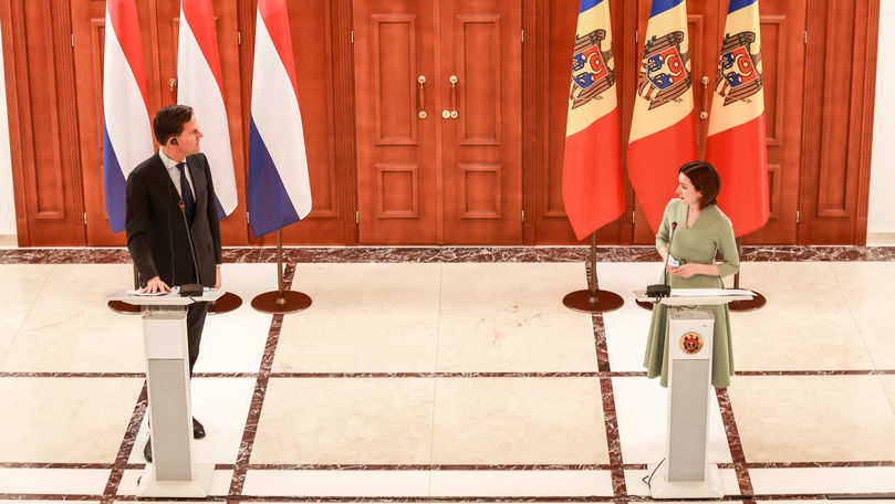Sandu: E pentru prima dată când un premier olandez vizitează Moldova