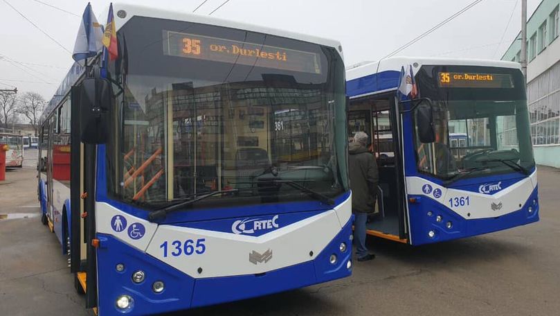 Se lansează ruta circulară de troleibuz nr. 35 spre orașul Durlești
