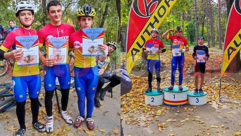 Copiii loviți la Stăuceni sunt campioni și vicecampioni la ciclism